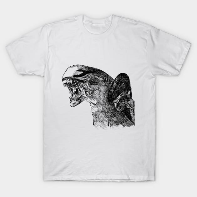 Alien Art T-Shirt by theblackcross